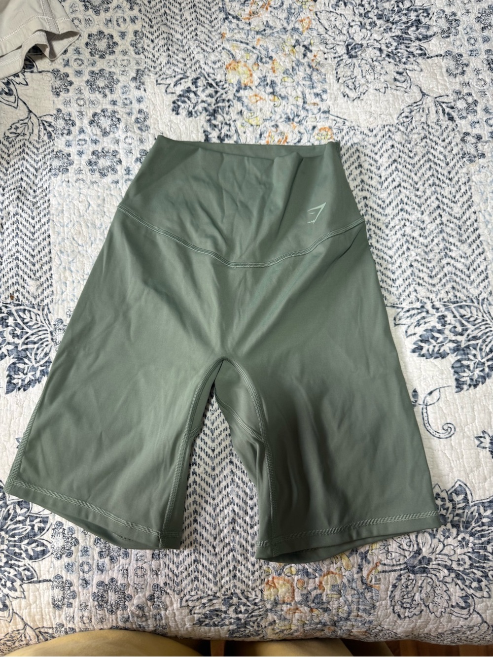 Gymshark Olive Green High-Rise Bike Shorts